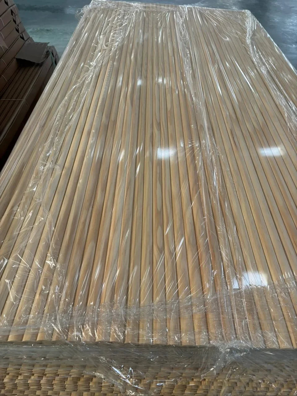 Half Dowel Pine Wood Flexible Wall Panels 7.7x2440x1220mm - Ply Online