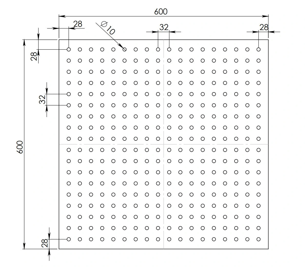Perforated Birch Acoustic Panels 600x600x12mm - Ply Online