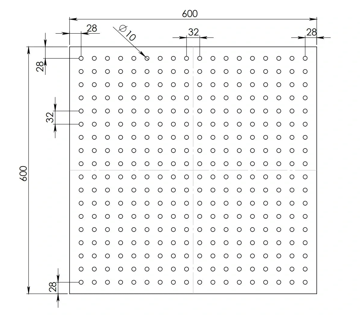 Perforated Birch Acoustic Panels 600x600x12mm - Ply Online