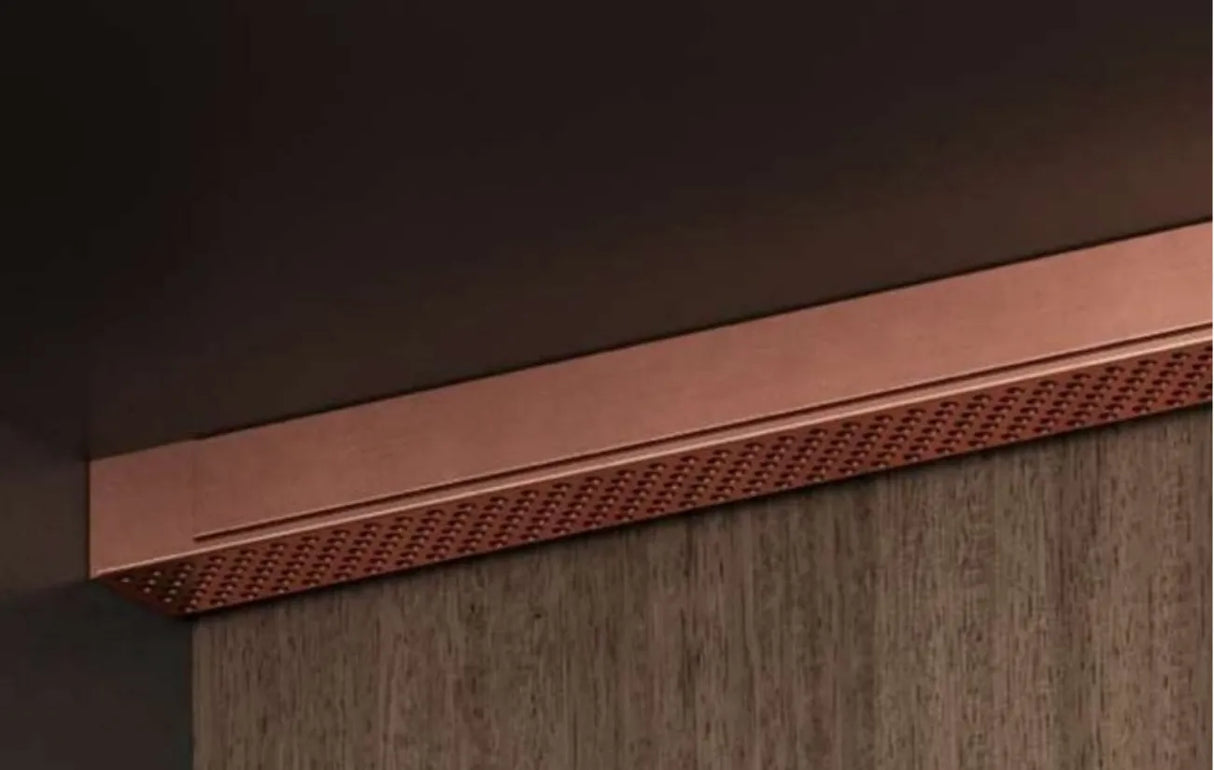 Micro-Perforated Aluminium LED Channel E1 System copper close-up