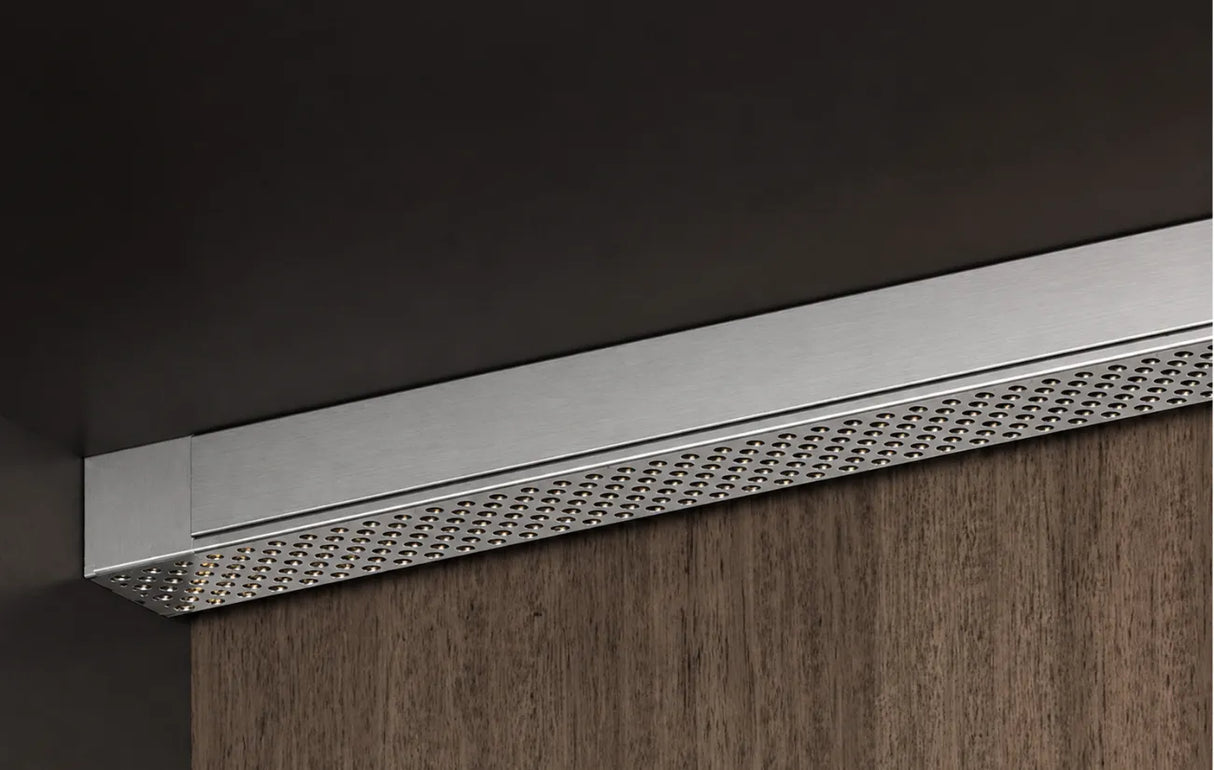 Micro-Perforated Satin Aluminium LED Channel E1 System close-up