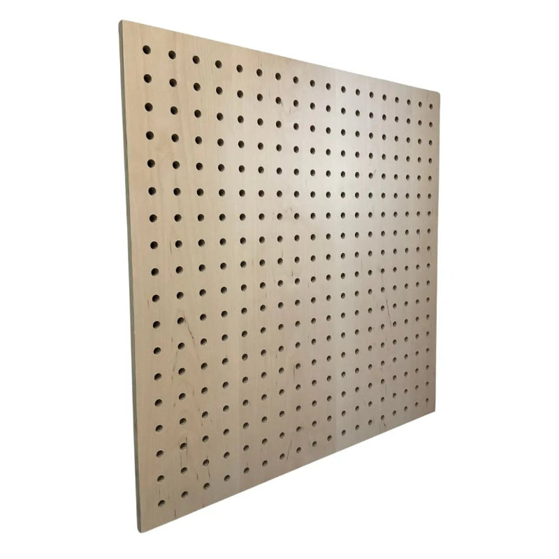 Perforated Birch Acoustic Panels square 600x12mm on a white background