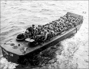 Military ship black and white photo