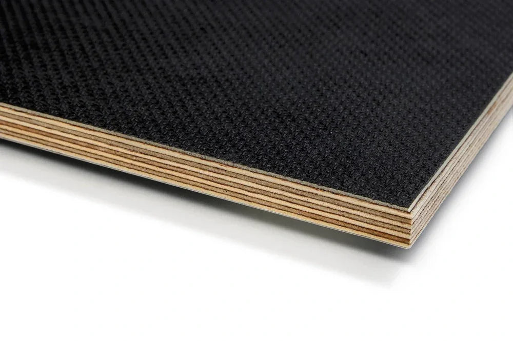 Riga Tex (Wiremesh) Dark Brown Non Slip Baltic Birch Plywood sample on a white background