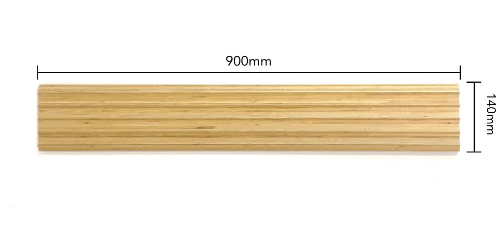 Ripple bamboo lining board on white background