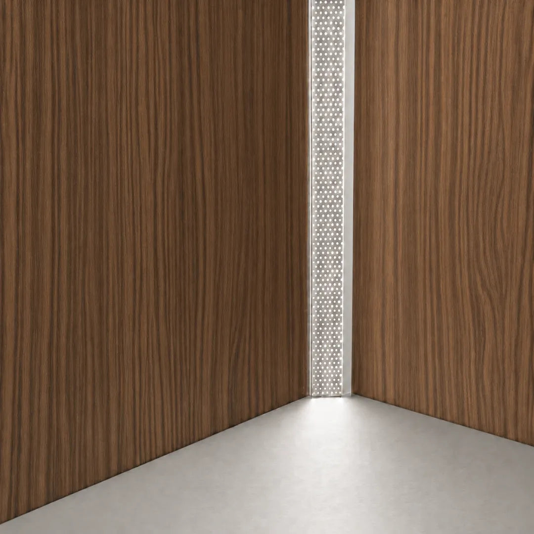 Micro-Perforated Satin Aluminium LED Channel 45° - Ply Onine