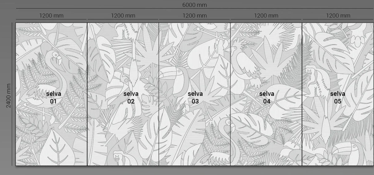 Architectural 3D MDF Wall Panels Selva Polyptych - Ply Online