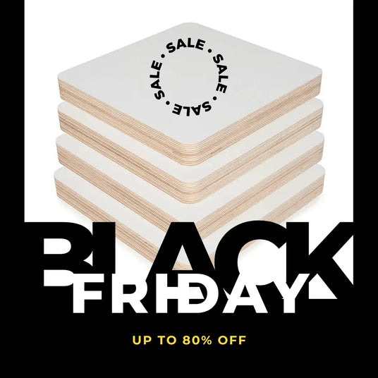 Riga White Mel Plywood Samples - Black Friday Sale