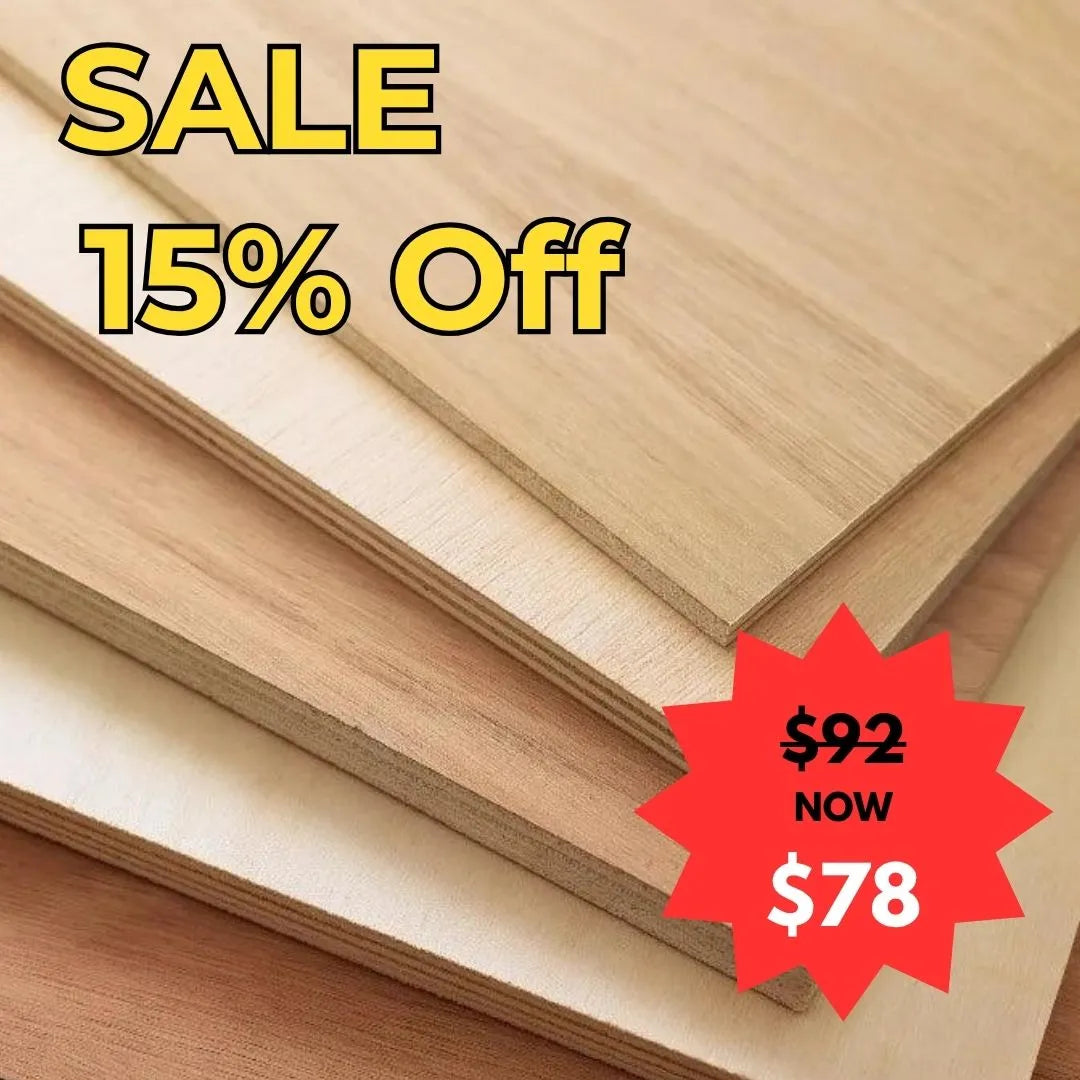 Okoume Plywood B/BB 4mm, 3 plies, for laser cutting