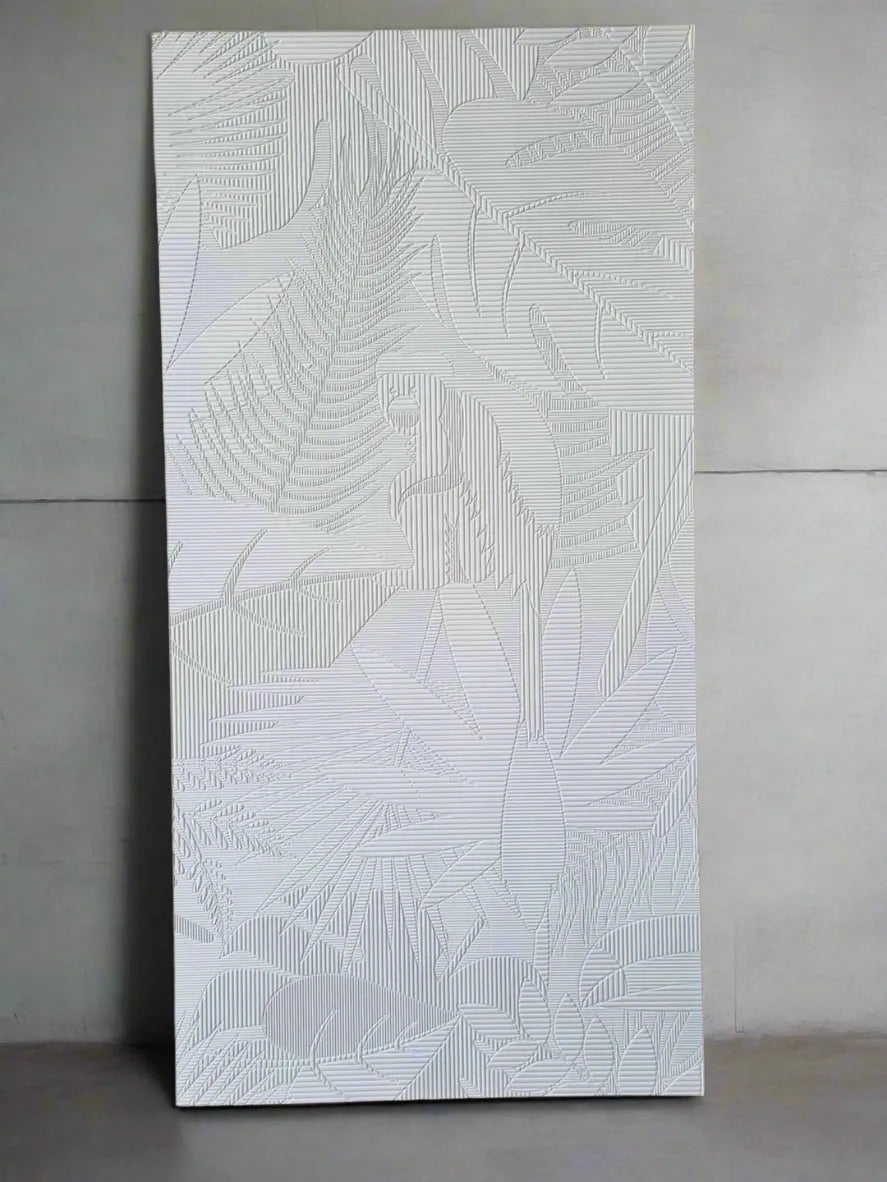 MDF wall panels Selva white - full size