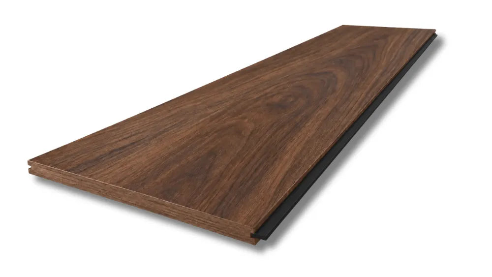 Walnut Veneer T&G Wall Panel UV-Coated A/BB on a white background - Ply Online