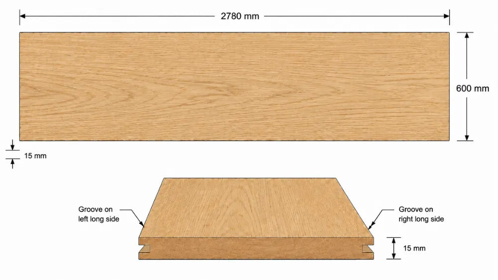 White Oak Veneer T&G Wall Panel UV-Coated A/BB - Ply Online