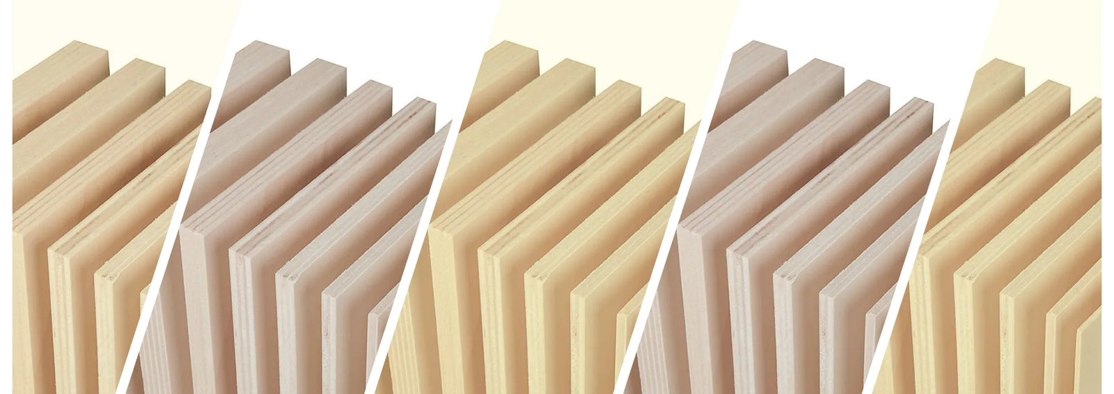 Close-up comparison of 3-ply vs 5-ply plywood sheets, highlighting layer differences.