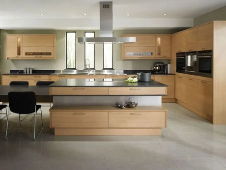 Modern plywood kitchen interior