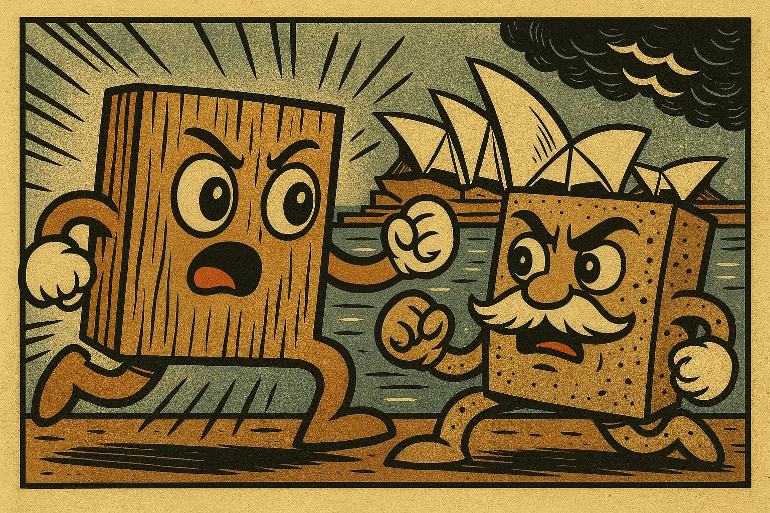 Plywood character Ply Bob vs Chip The Board comic