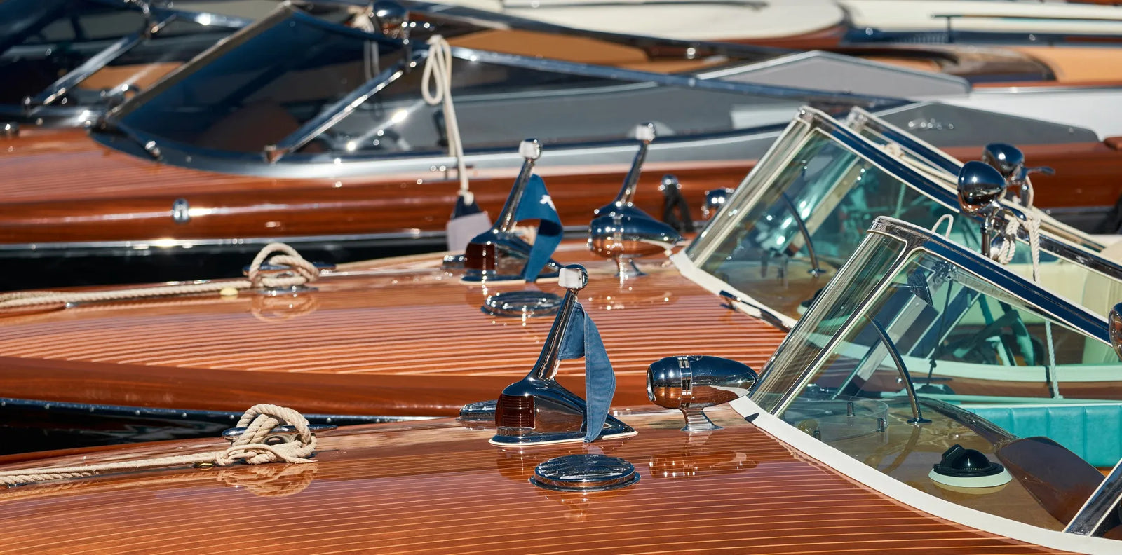 Vintage wooden motor boats