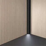 Micro-Perforated Aluminium LED Channel 45­° Matt Black close-up - 
Ply Oline