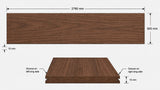 American Walnut Veneer T&amp;G Wall Panel UV-Coated A/BB dimension diagram Ply Online