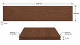 Dimensioned illustration American Walnut Veneer T&amp;G Wall Panel UV-Coated A/BB Ply Online