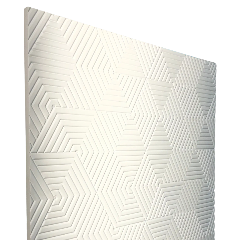 Architectural 3D MDF Wall Panel Futura White sample