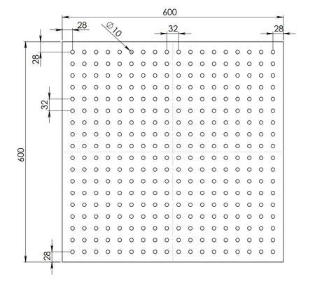 Perforated Birch Acoustic Panels 600x600x12mm - Ply Online