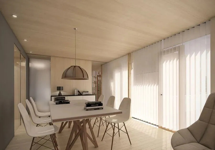 Messmate ceiling and wall lining in the Interior