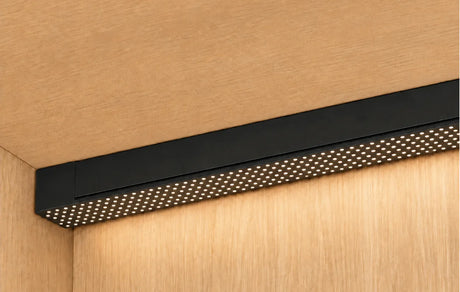 Micro-Perforated Aluminium LED Channel E1 System Matt Black Close-up