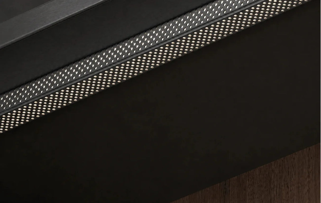 Micro-Perforated Aluminium LED Channel 3D Windlight System Matt Black - Ply Online