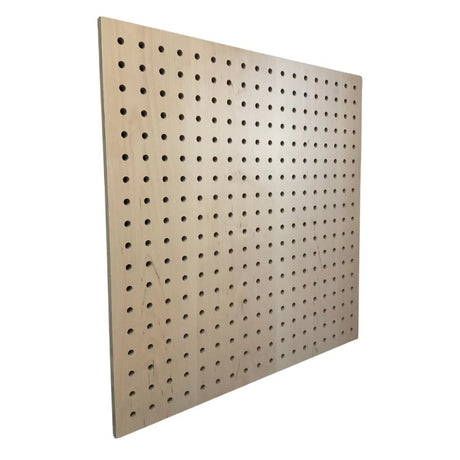 Perforated Birch Acoustic Panels square 600x12mm on a white background