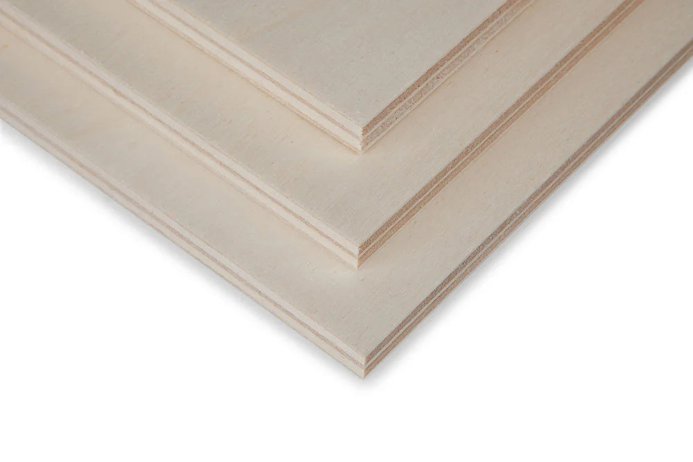 Poplar  AB/BB_9mm samples on a white background