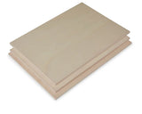 Premium_Italian_Poplar_AB_BB_Clear_Coated_Laser_Cut_6.5mm samples on a white background Ply Online