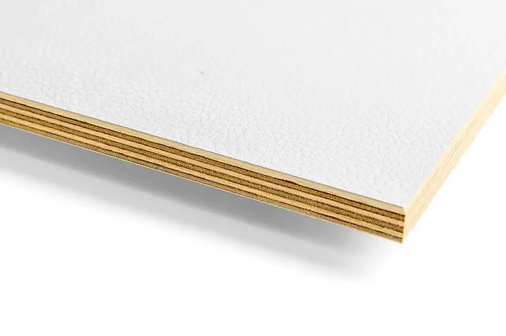 Riga_Leather_Birch Plywood_9mm sample on a white background