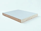 Riga Leather_White_Birch Plywood on a white background
