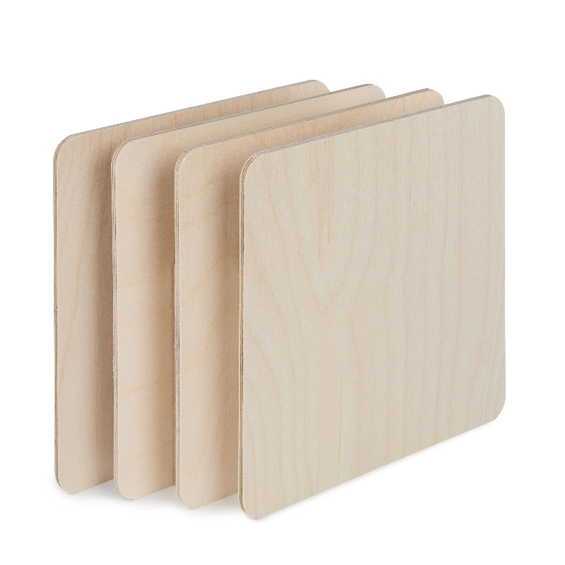 Riga Ply Birch Plywood Laser-safe BB/BB INT 4mm samples on white background side view