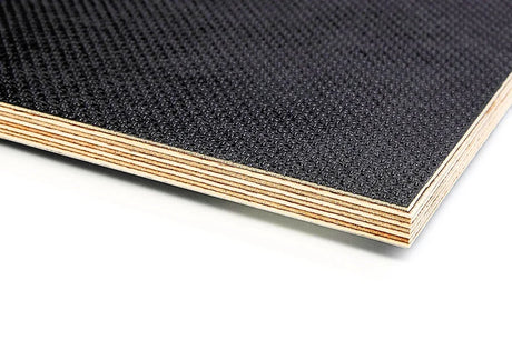 Riga_Tex_Wiremesh Birch Plywood sample on a white backgruond