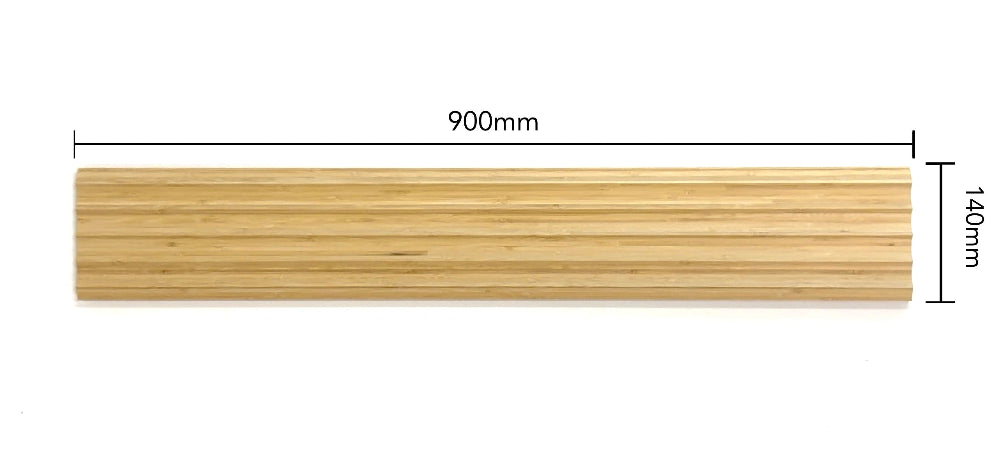 Ripple bamboo lining board on white background