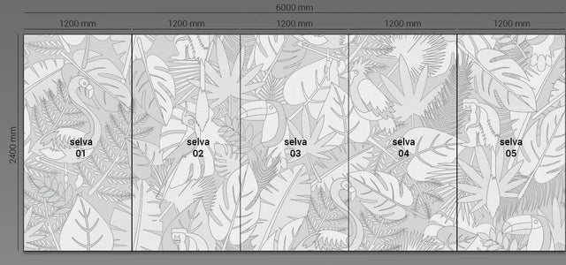 Architectural 3D MDF Wall Panels Selva Polyptych - Ply Online