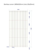 Bamboo Garden Screen Vertical 1800x920x30mm - Ply Online