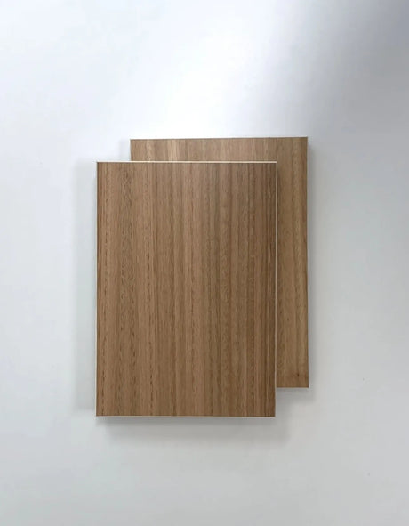 Blue Gum Poplar plywood sheets with natural wood grain on a white background