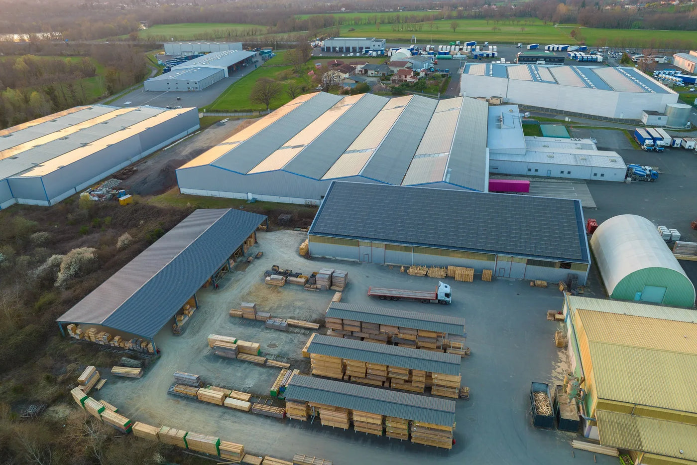 View of timber and plywood depot