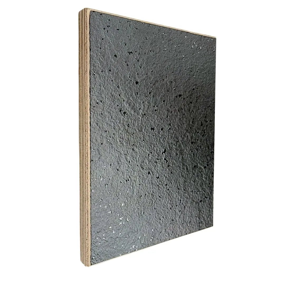 Riga Rock Black Birch Plywood sample  upright on a white background