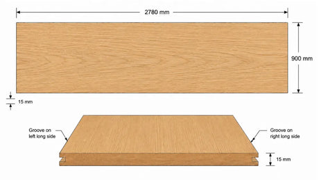 Spotted Gum Veneer T&G Wall Panel UV-Coated A/BB diagram - Ply Online