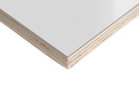 Italian Poplar Plywood HPL Abet 410 White 18mm - Ply Online